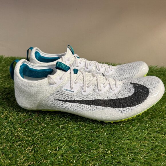 Nike Zoom Superfly Elite 2 Flyknit White Green Spikes FZ9662-100 Men’s NEW - Picture 3 of 9